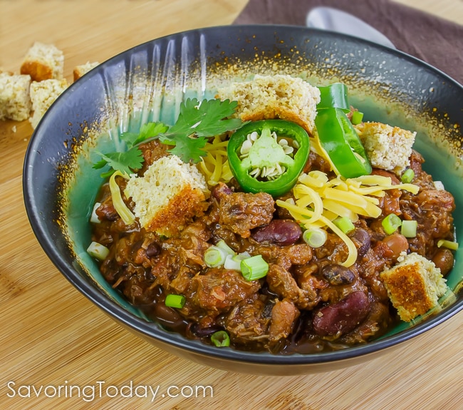 TriTip Steak ChiliThe Ultimate Hearty, Meaty Football Party Food