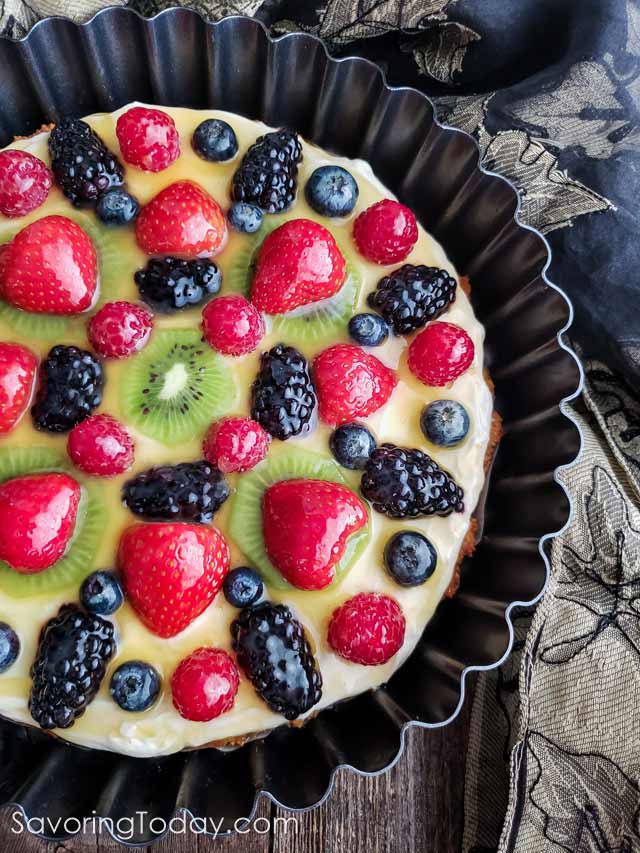 Cream Cheese Fruit Tart with GlutenFree Almond Crust