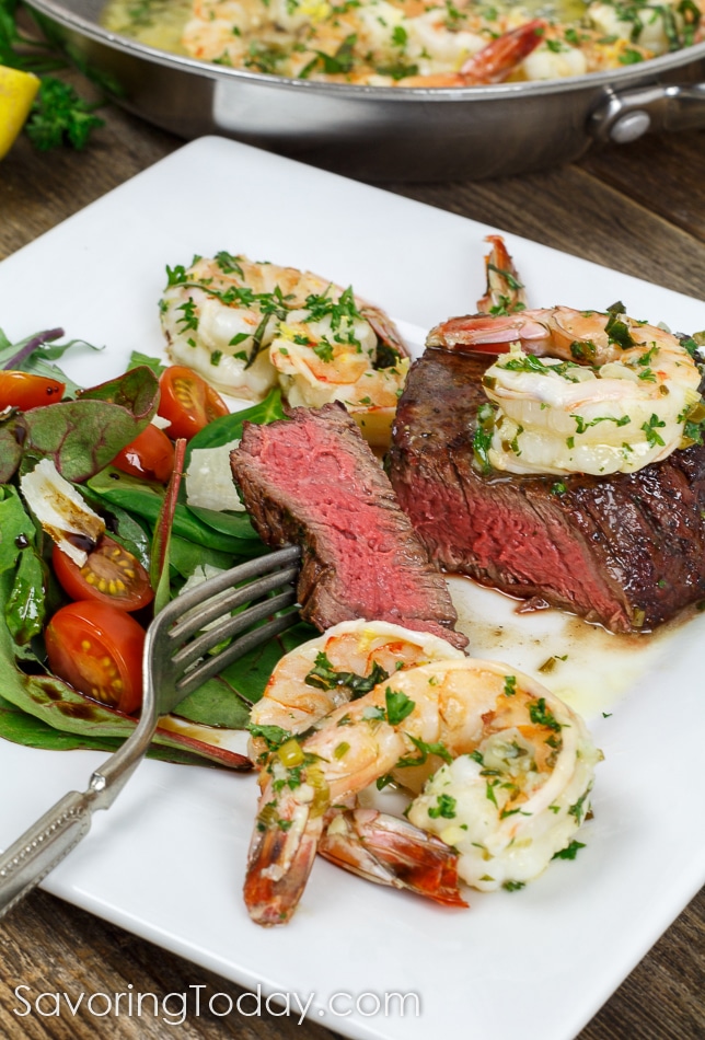 Grilled Steak And Shrimp Scampi Date Night Dinner For Two 